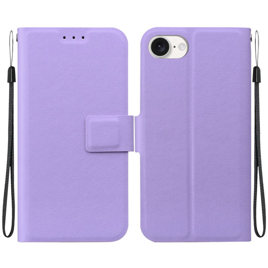 For iPhone 16e Ultra-thin Voltage Magnetic Buckle Leather Phone Case(Purple) - iPhone 16e Cases by PMC Jewellery | Online Shopping South Africa | PMC Jewellery | Buy Now Pay Later Mobicred