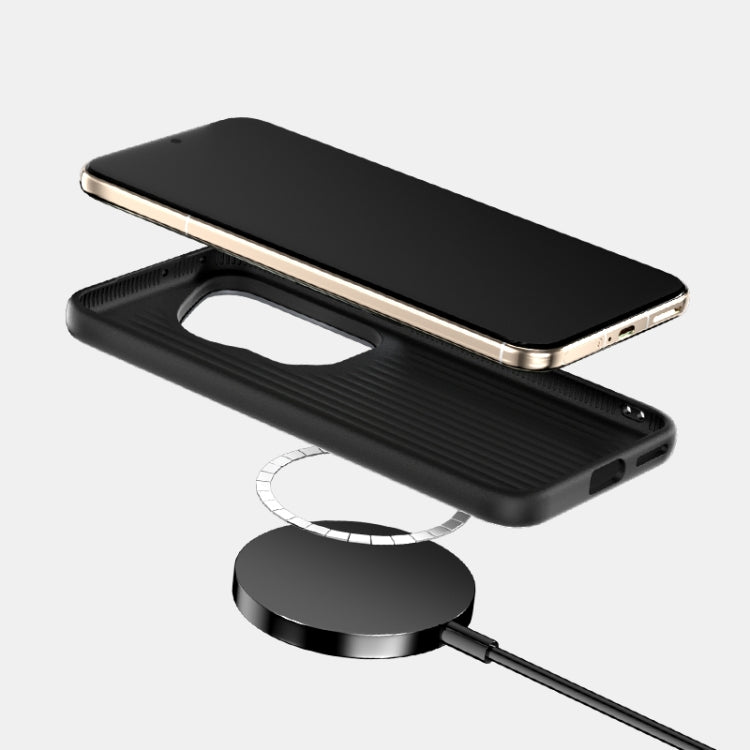 For Huawei Pura 70 Ultra ABEEL 6D Micro Relief MagSafe Magnetic Phone Case(Black) - Huawei Cases by PMC Jewellery | Online Shopping South Africa | PMC Jewellery | Buy Now Pay Later Mobicred