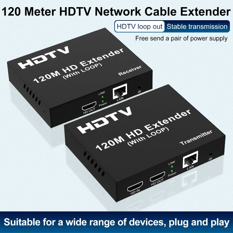 120m HDTV Network Extender(UK Plug) - Amplifier by PMC TechLife | Online Shopping South Africa | PMC TechLife | Buy Now Pay Later Mobicred
