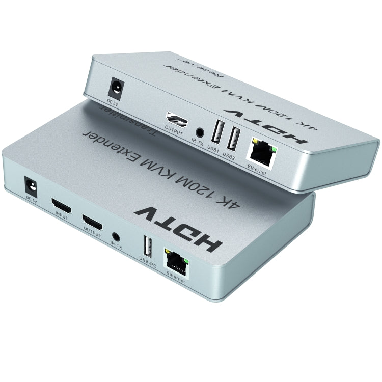 120m HDMI USB KVM 4K Network Extender, Plug:UK Plug - Amplifier by PMC TechLife | Online Shopping South Africa | PMC TechLife | Buy Now Pay Later Mobicred