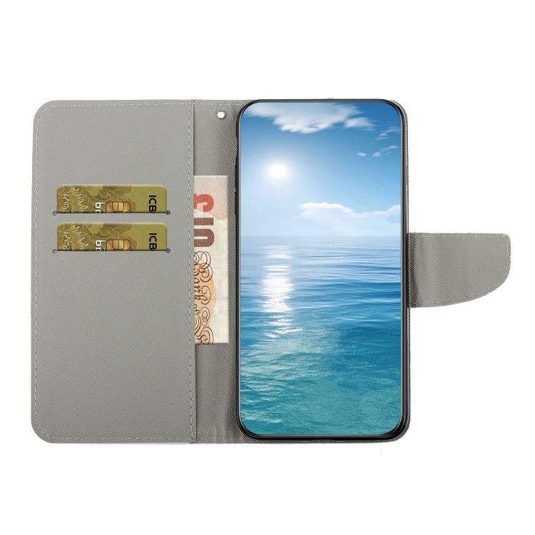 For Samsung Galaxy S25 5G Colored Drawing Pattern Leather Phone Case(Red Heart) - Galaxy S25 5G Cases by PMC Jewellery | Online Shopping South Africa | PMC Jewellery | Buy Now Pay Later Mobicred