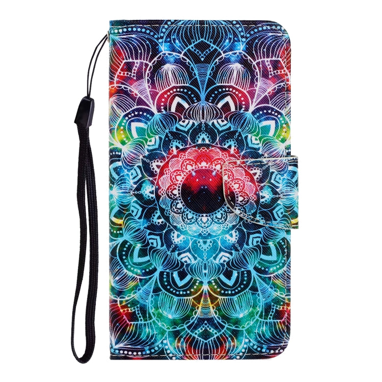 For Samsung Galaxy S25 5G Colored Drawing Pattern Leather Phone Case(Mandala) - Galaxy S25 5G Cases by PMC Jewellery | Online Shopping South Africa | PMC Jewellery | Buy Now Pay Later Mobicred