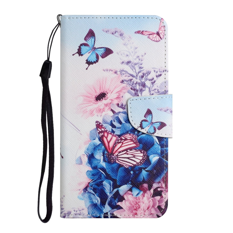 For Samsung Galaxy S25+ 5G Colored Drawing Pattern Leather Phone Case(Purple Butterfly) - Galaxy S25+ 5G Cases by PMC Jewellery | Online Shopping South Africa | PMC Jewellery | Buy Now Pay Later Mobicred