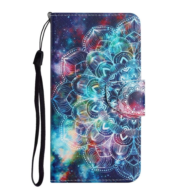 For Samsung Galaxy S25+ 5G Colored Drawing Pattern Leather Phone Case(Star Mandala) - Galaxy S25+ 5G Cases by PMC Jewellery | Online Shopping South Africa | PMC Jewellery | Buy Now Pay Later Mobicred
