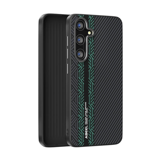 For Samsung Galaxy S25+ 5G ABEEL 6D Micro Relief MagSafe Magnetic Phone Case(Green) - Galaxy S25+ 5G Cases by PMC Jewellery | Online Shopping South Africa | PMC Jewellery | Buy Now Pay Later Mobicred