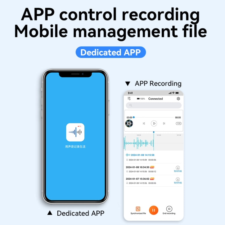 Q61A Ultra-thin HD Noise Reduction Voice Recording Pen Support APP Control, Memory:32GB(Black) - Recording Pen by PMC TechLife | Online Shopping South Africa | PMC TechLife | Buy Now Pay Later Mobicred