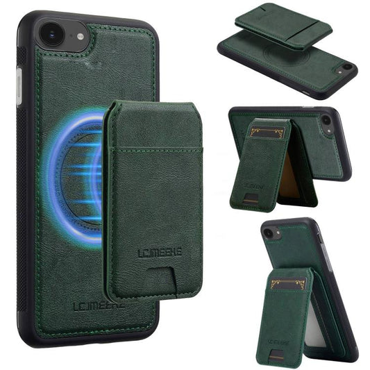 For iPhone 16e LC.IMEEKE L3 Series Detachable RFID Card Bag Magsafe Phone Case(Green) - iPhone 16e Cases by LC.IMEEKE | Online Shopping South Africa | PMC Jewellery | Buy Now Pay Later Mobicred