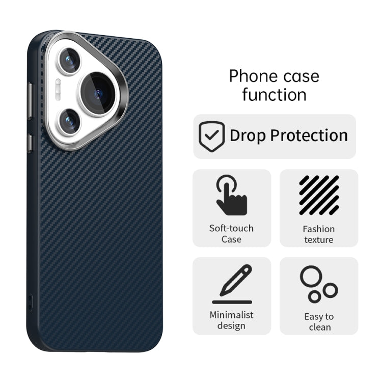 For Huawei Pura 70 Pro Carbon Fiber Series IMD Phone Case(Blue) - Huawei Cases by PMC Jewellery | Online Shopping South Africa | PMC Jewellery | Buy Now Pay Later Mobicred