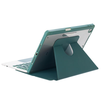 For iPad Pro 11 2024 L13-A 360 Rotation Acrylic Transparent Bluetooth Keyboard Leather Case With Touch Control(Green) - For iPad Pro by PMC Jewellery | Online Shopping South Africa | PMC Jewellery | Buy Now Pay Later Mobicred