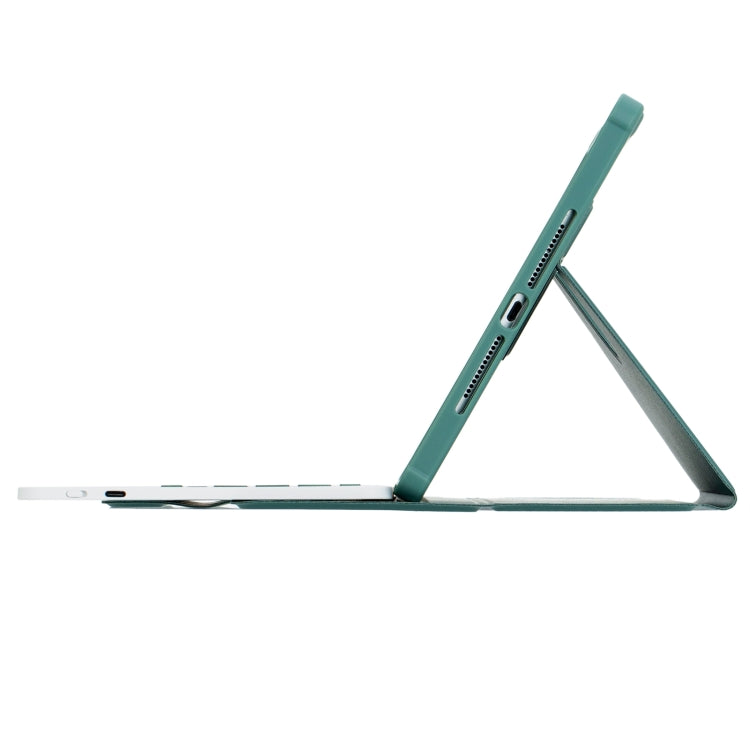 For iPad Pro 11 2024 L13-A 360 Rotation Acrylic Transparent Bluetooth Keyboard Leather Case With Touch Control(Green) - For iPad Pro by PMC Jewellery | Online Shopping South Africa | PMC Jewellery | Buy Now Pay Later Mobicred