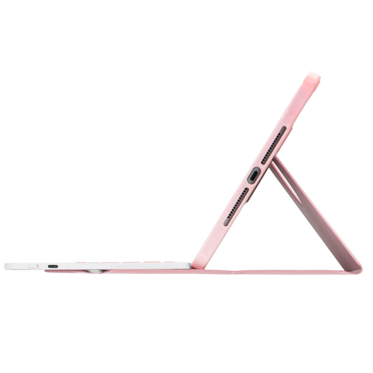 For iPad Pro 11 2024 L13-AS 360 Rotation Acrylic Transparent Bluetooth Keyboard Leather Case With Touch Control / Backlight(Pink) - For iPad Pro by PMC Jewellery | Online Shopping South Africa | PMC Jewellery | Buy Now Pay Later Mobicred