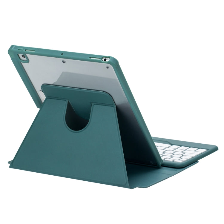 For iPad Pro 11 2024 L13-B 360 Rotation Acrylic Transparent Bluetooth Keyboard Leather Case(Green) - For iPad Pro by PMC Jewellery | Online Shopping South Africa | PMC Jewellery | Buy Now Pay Later Mobicred