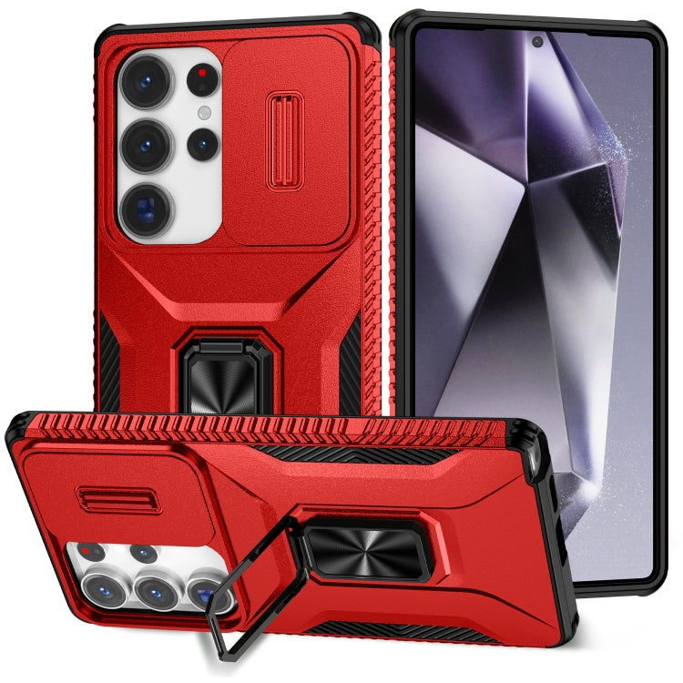 For Samsung Galaxy S25 Ultra 5G Sliding Camshield Holder Phone Case(Red) - Galaxy S25 Ultra 5G Cases by PMC Jewellery | Online Shopping South Africa | PMC Jewellery | Buy Now Pay Later Mobicred