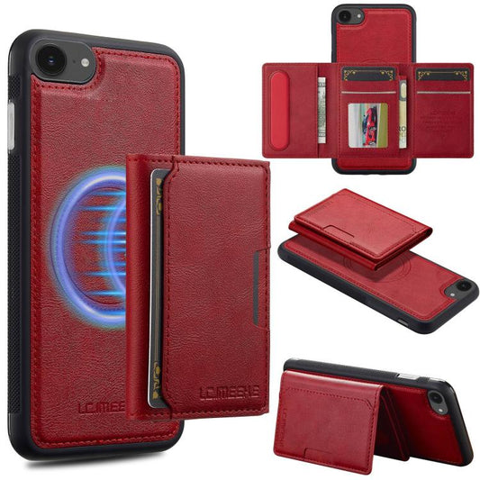 For iPhone 16e LC.IMEEKE L5 Series Detachable RFID Card Bag Magsafe Phone Case(Red) - iPhone 16e Cases by LC.IMEEKE | Online Shopping South Africa | PMC Jewellery | Buy Now Pay Later Mobicred