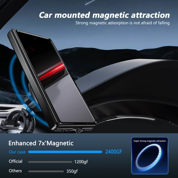 For Honor Magic V2 RSR Porsche Design Gold Medal Rotating Folding Series Ring Holder Phone Case(Black) - Honor Cases by PMC TechLife | Online Shopping South Africa | PMC TechLife | Buy Now Pay Later Mobicred