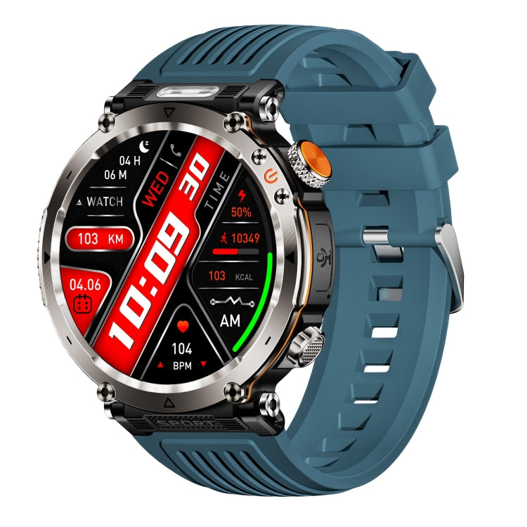 HT30 1.7 inch IP68 Waterproof Silicone Band Smart Watch, Support Flashlight / Banknote Detector Light / Compass(Blue) - free shipping - PMC TechLife - Order now!