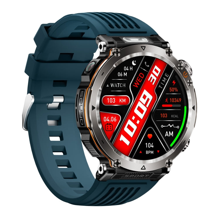 HT30 1.7 inch IP68 Waterproof Silicone Band Smart Watch, Support Flashlight / Banknote Detector Light / Compass(Blue) - free shipping - PMC TechLife - Order now!
