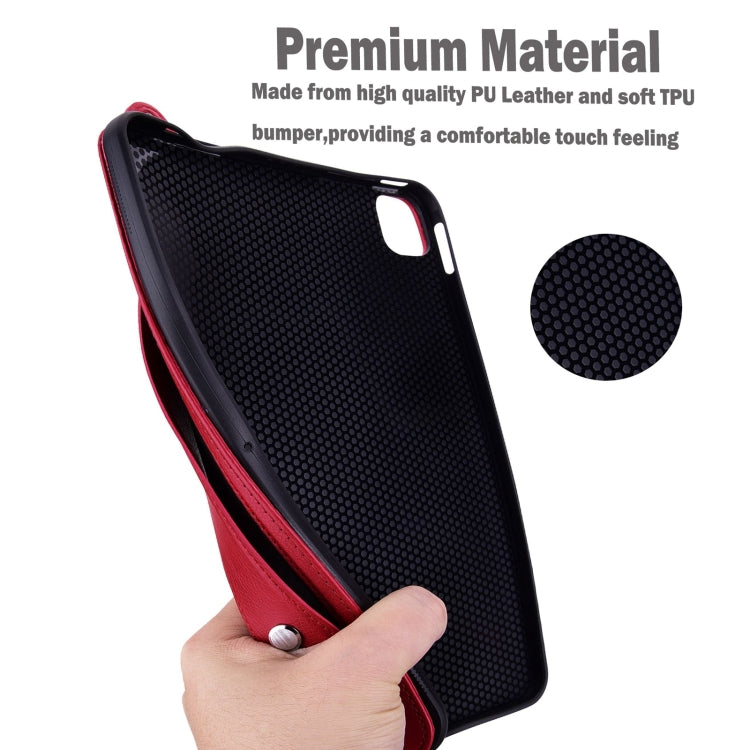 For Samsung Galaxy Tab S10+ / S9+ / S8+ TPU Leather Back Tablet Case with Wristband(Red) - free shipping - PMC Jewellery - Order now!