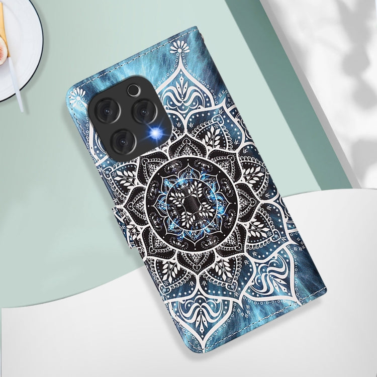 For Doogee N55 Plus Colored Drawing Pattern Plain Weave Leather Phone Case(Undersea Mandala) - More Brand by PMC TechLife | Online Shopping South Africa | PMC TechLife | Buy Now Pay Later Mobicred