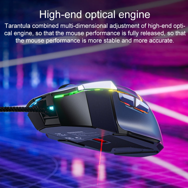 AULA S12 Pro 12800DPI Wired RGB Gaming Mouse(White) - Wired Mice by AULA | Online Shopping South Africa | PMC TechLife | Buy Now Pay Later Mobicred