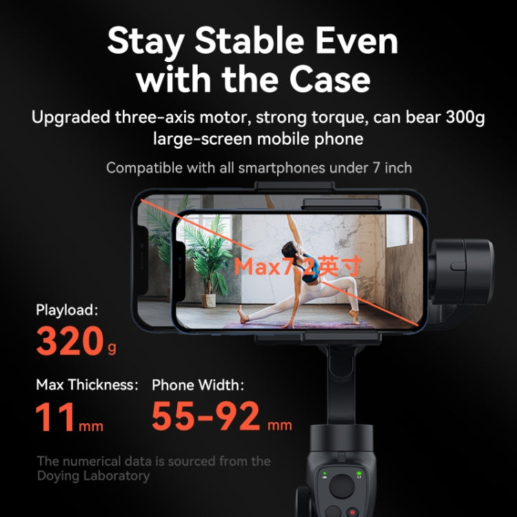 FUNSNAP Capture 2s Smart 3-Axis Handheld Gimbal Phone Live Stabilizer, Combo Version(Black) - free shipping - PMC TechLife - Order now!