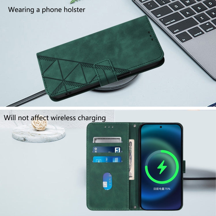 For Doogee N55 Plus Crossbody 3D Embossed Flip Leather Phone Case(Green) - free shipping - PMC TechLife - Order now!