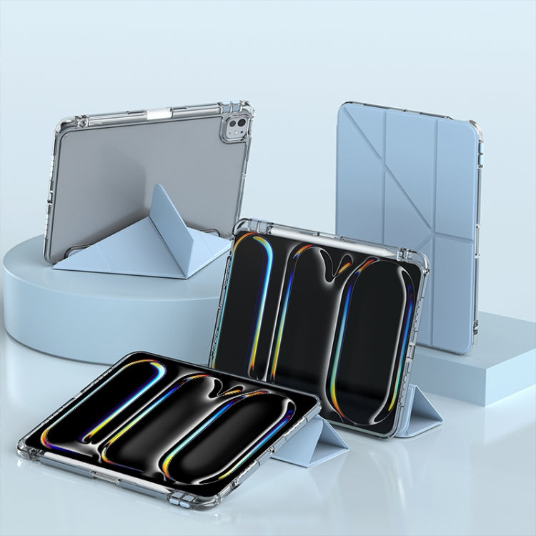 For iPad Pro 11 2024 mutural Y-Shape Deformation Leather Tablet Case(Ice Blue) - free shipping - PMc TechLife - Order now!