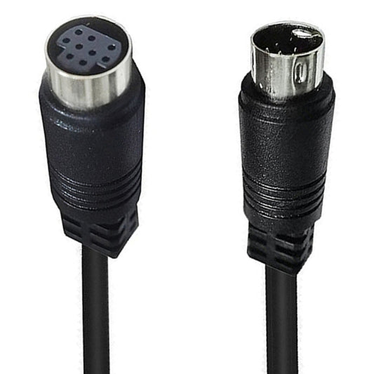 90 Degree mini DIN 9 Pin Male to Female TV Box Adapter Cable, Length:3m(Black) - Others by PMC Jewellery | Online Shopping South Africa | PMC Jewellery | Buy Now Pay Later Mobicred