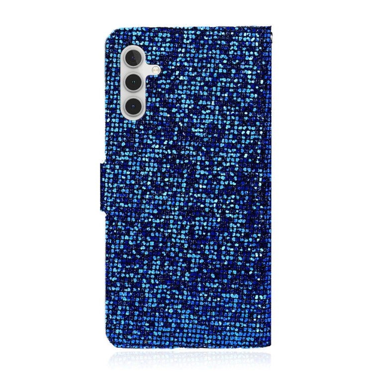 For Samsung Galaxy S25+ 5G Glitter Powder Filp Leather Phone Case(Blue) - Galaxy S25+ 5G Cases by PMC Jewellery | Online Shopping South Africa | PMC Jewellery | Buy Now Pay Later Mobicred