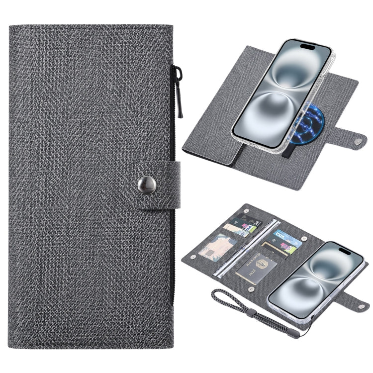 For iPhone 16 ViLi GBS-C Series MagSafe Magnetic RFID Leather Flip Phone Case(Black) - free shipping - PMC Jewellery - Order now!