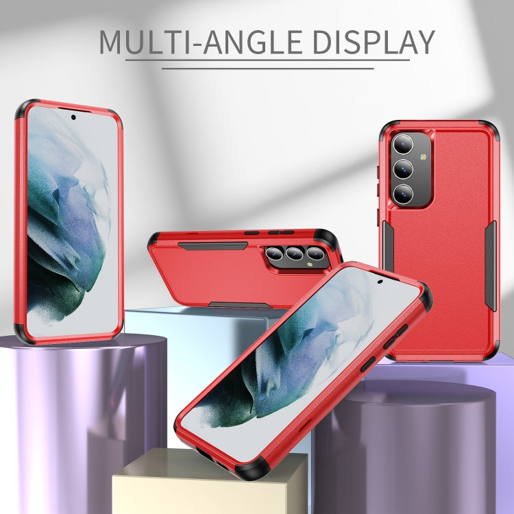 For Samsung Galaxy S25 5G TPU + PC Shockproof Protective Phone Case(Red + Black) - Galaxy S25 5G Cases by PMC Jewellery | Online Shopping South Africa | PMC Jewellery | Buy Now Pay Later Mobicred