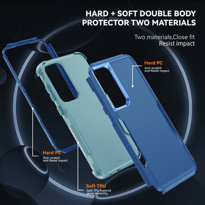 For Samsung Galaxy S25+ 5G TPU + PC Shockproof Protective Phone Case(Royal Blue + Grey Green) - Galaxy S25+ 5G Cases by PMC Jewellery | Online Shopping South Africa | PMC Jewellery | Buy Now Pay Later Mobicred