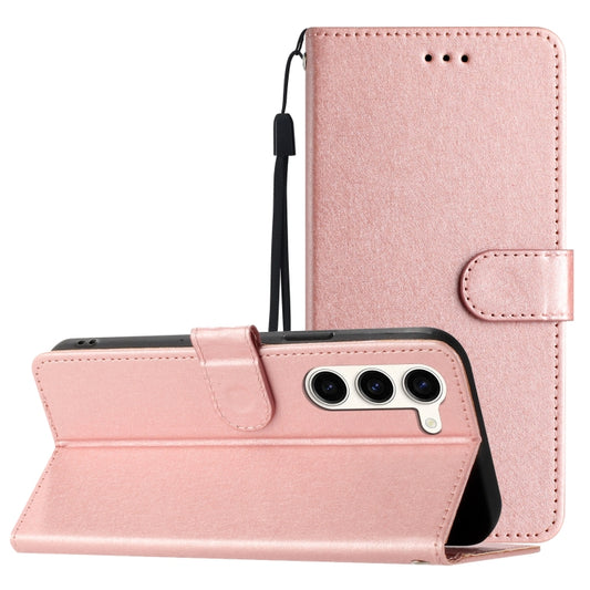 For Samsung Galaxy S25 5G Silk Texture Horizontal Flip Leather Phone Case(Rose Gold) - Galaxy S25 5G Cases by PMC Jewellery | Online Shopping South Africa | PMC Jewellery | Buy Now Pay Later Mobicred