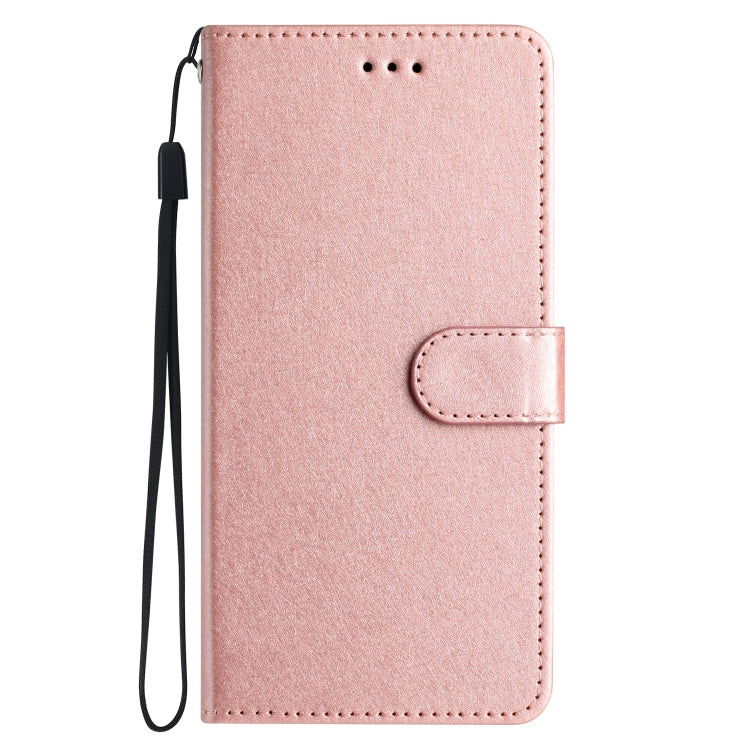 For Samsung Galaxy S25 5G Silk Texture Horizontal Flip Leather Phone Case(Rose Gold) - Galaxy S25 5G Cases by PMC Jewellery | Online Shopping South Africa | PMC Jewellery | Buy Now Pay Later Mobicred
