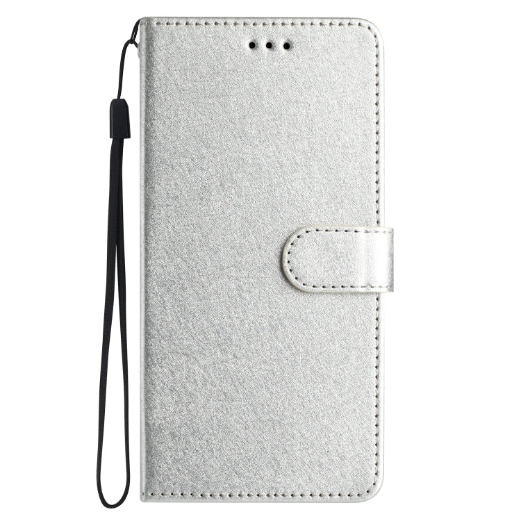 For Samsung Galaxy S25 5G Silk Texture Horizontal Flip Leather Phone Case(Silver) - free shipping - PMC Jewellery - Order now!