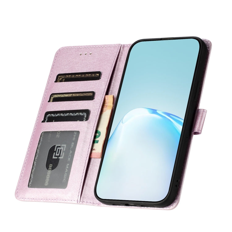 For Samsung Galaxy S25+ 5G Silk Texture Horizontal Flip Leather Phone Case(Rose Pink) - Galaxy S25+ 5G Cases by PMC Jewellery | Online Shopping South Africa | PMC Jewellery | Buy Now Pay Later Mobicred