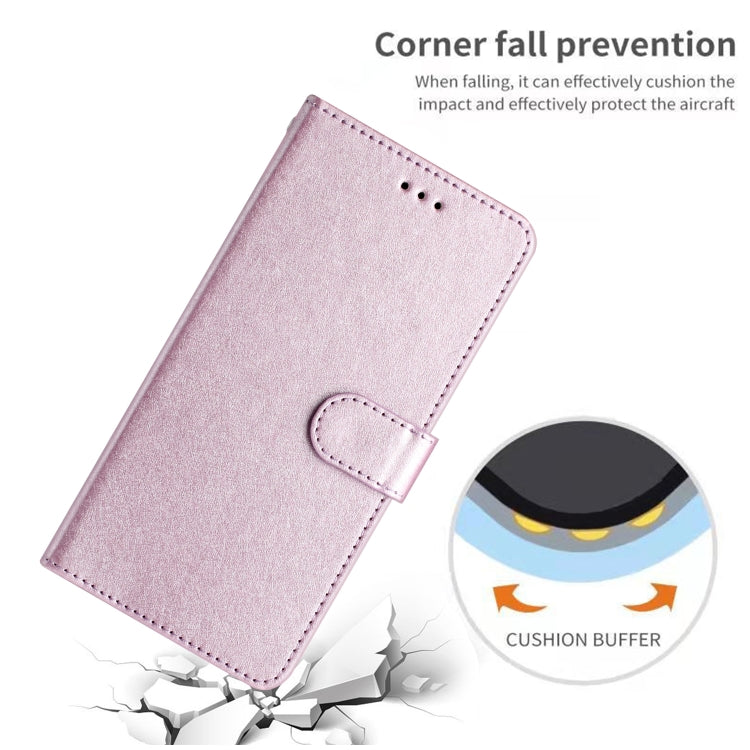 For Samsung Galaxy S25+ 5G Silk Texture Horizontal Flip Leather Phone Case(Rose Pink) - Galaxy S25+ 5G Cases by PMC Jewellery | Online Shopping South Africa | PMC Jewellery | Buy Now Pay Later Mobicred