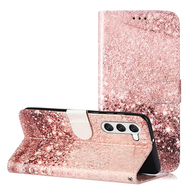For Samsung Galaxy S25 5G Colored Drawing Marble Pattern Leather Phone Case(Rose Gold) - Galaxy S25 5G Cases by PMC Jewellery | Online Shopping South Africa | PMC Jewellery | Buy Now Pay Later Mobicred