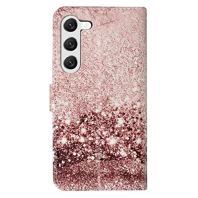 For Samsung Galaxy S25 5G Colored Drawing Marble Pattern Leather Phone Case(Rose Gold) - Galaxy S25 5G Cases by PMC Jewellery | Online Shopping South Africa | PMC Jewellery | Buy Now Pay Later Mobicred