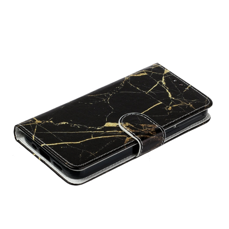 For Samsung Galaxy S25+ 5G Colored Drawing Marble Pattern Leather Phone Case(Black Gold Marble) - Galaxy S25+ 5G Cases by PMC Jewellery | Online Shopping South Africa | PMC Jewellery | Buy Now Pay Later Mobicred