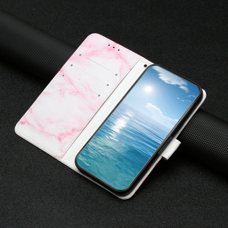 For Samsung Galaxy S25+ 5G Colored Drawing Marble Pattern Leather Phone Case(Pink Marble) - Galaxy S25+ 5G Cases by PMC Jewellery | Online Shopping South Africa | PMC Jewellery | Buy Now Pay Later Mobicred