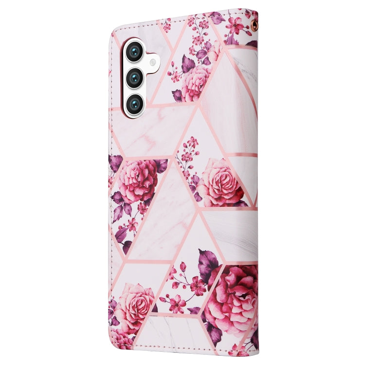 For Samsung Galaxy S25+ 5G Marble Bronzing Stitching Leather Phone Case(Rose Gold) - Galaxy S25+ 5G Cases by PMC Jewellery | Online Shopping South Africa | PMC Jewellery | Buy Now Pay Later Mobicred