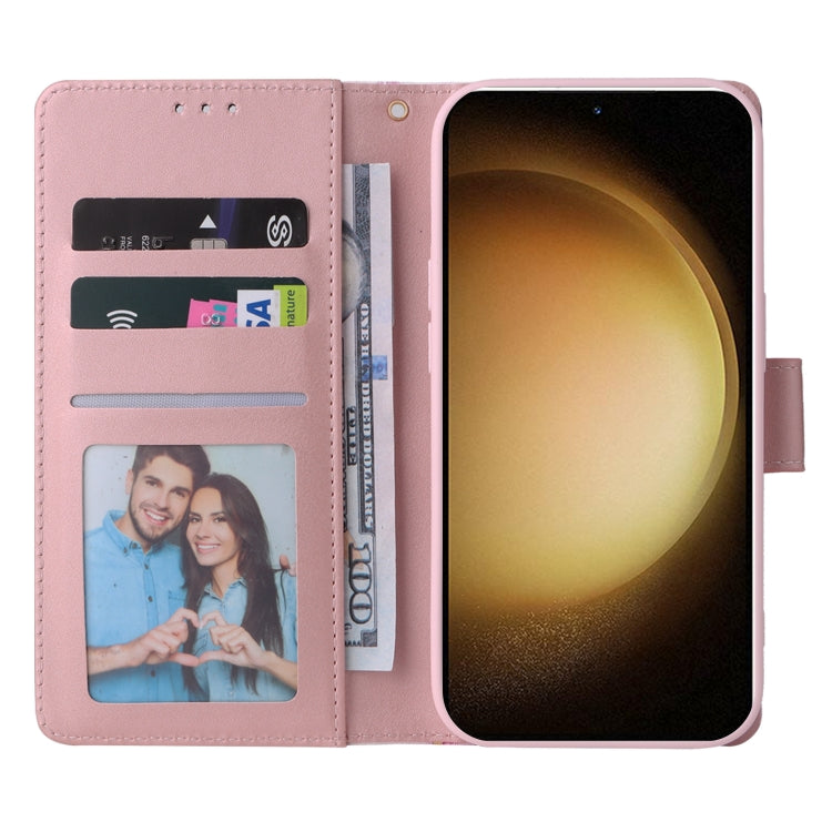 For Samsung Galaxy S25+ 5G Marble Bronzing Stitching Leather Phone Case(Rose Gold) - Galaxy S25+ 5G Cases by PMC Jewellery | Online Shopping South Africa | PMC Jewellery | Buy Now Pay Later Mobicred