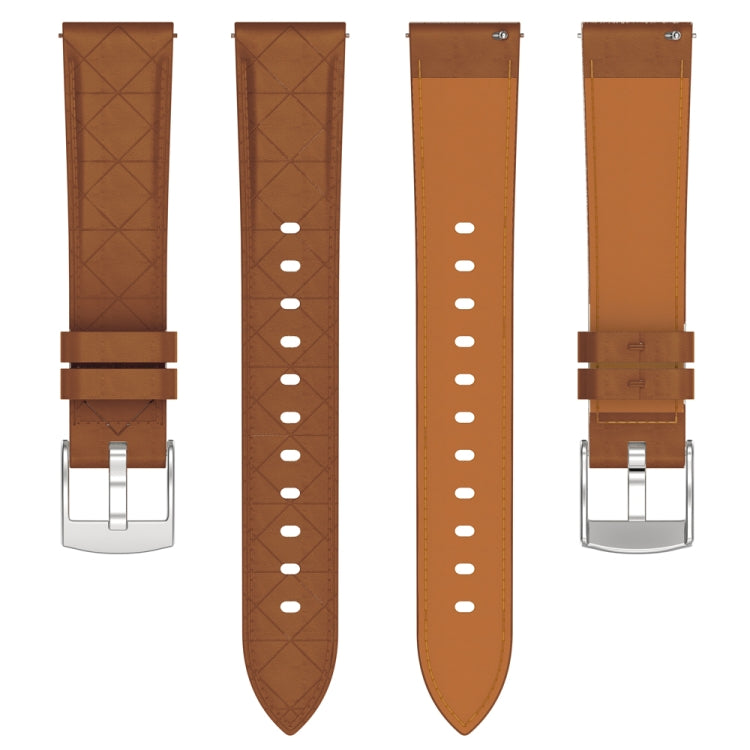18mm Square Leather Silver Buckle Watch Band(Brown) - free shipping - PMc TechLife - Order now!