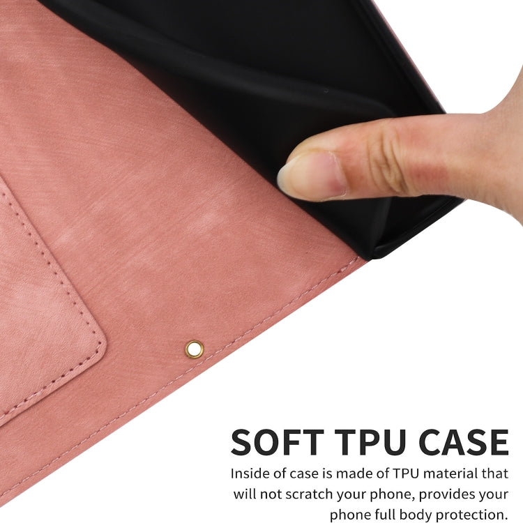 For iPhone 16e Floral Pattern Leather Phone Case with Lanyard(Pink) - iPhone 16e Cases by PMC TechLife | Online Shopping South Africa | PMC TechLife | Buy Now Pay Later Mobicred