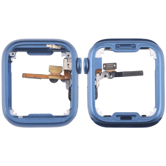 For Apple Watch Series 7 45MM LTE Aluminium Alloy Middle Frame Bezel Plate with Crown Spin Axis Flex Cable(Blue) - Middle Frame by PMC Jewellery | Online Shopping South Africa | PMC Jewellery | Buy Now Pay Later Mobicred