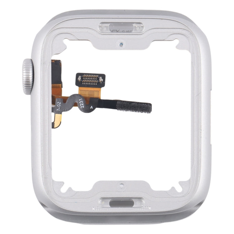 For Apple Watch Series  8 / 9 45MM GPS Aluminium Alloy Middle Frame Bezel Plate with Crown Spin Axis Flex Cable(Silver) - Middle Frame by PMC TechLife | Online Shopping South Africa | PMC TechLife | Buy Now Pay Later Mobicred