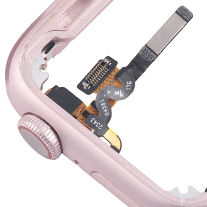 For Apple Watch Series 9 41MM LTE Aluminium Alloy Middle Frame Bezel Plate with Crown Spin Axis Flex Cable(Pink) - Middle Frame by PMC Jewellery | Online Shopping South Africa | PMC Jewellery | Buy Now Pay Later Mobicred