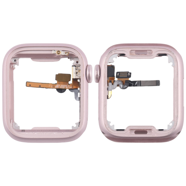 For Apple Watch Series 9 45MM LTE Aluminium Alloy Middle Frame Bezel Plate with Crown Spin Axis Flex Cable(Pink) - Middle Frame by PMC TechLife | Online Shopping South Africa | PMC TechLife | Buy Now Pay Later Mobicred