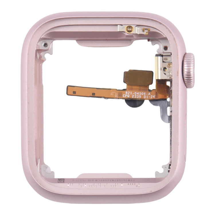 For Apple Watch Series 9 45MM LTE Aluminium Alloy Middle Frame Bezel Plate with Crown Spin Axis Flex Cable(Pink) - Middle Frame by PMC Jewellery | Online Shopping South Africa | PMC Jewellery | Buy Now Pay Later Mobicred